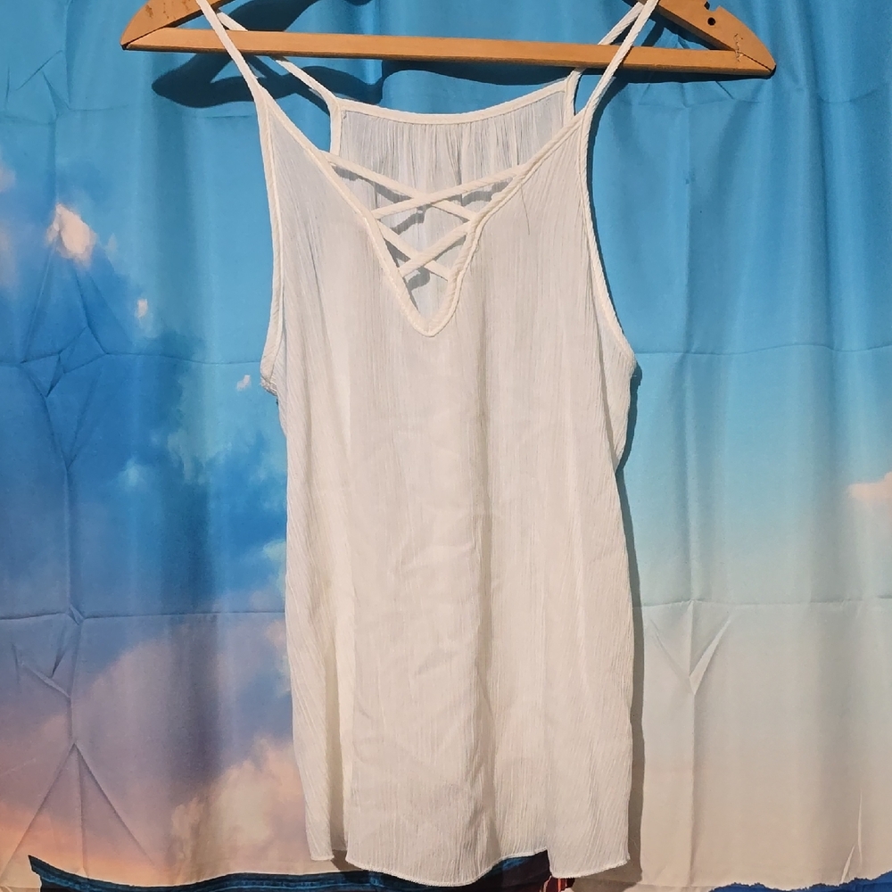 White Strappy Women's Top